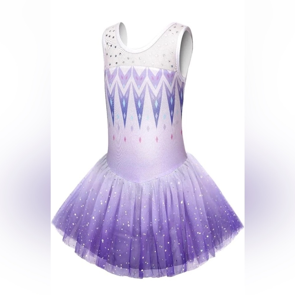 Ballet Leotard with Sparkly Tutu Leotard Skirt for Girls Dance Gymnastics